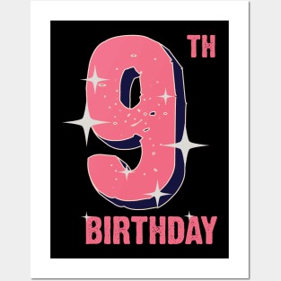 9th birthday for girls Posters and Art